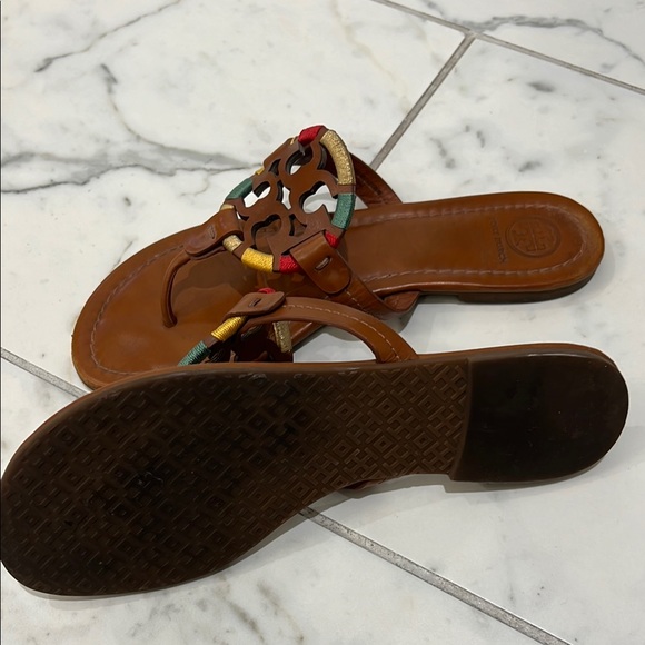 Tory Burch Miller Sandals with Signature Medallion - Multicolor - Picture 4 of 5